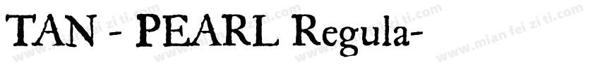 TAN - PEARL Regula字体转换